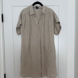 Jcrew linen Button-Up Shirt Dress/cover up